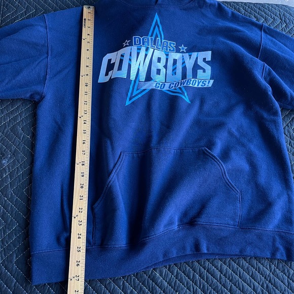 Jerzees Dallas Cowboys Sweater Adult Extra Large XL Blue Football Hoodie - Picture 8 of 9